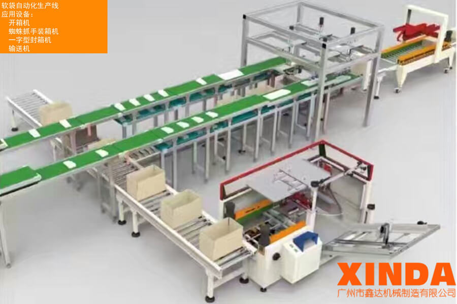 軟袋產(chǎn)品自動(dòng)化包裝流水線(xiàn)設(shè)備,廠(chǎng)家直銷(xiāo)—廣州市鑫達(dá)機(jī)械